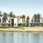 View of VIllas at Hawana Lagoons project overlooking the lagoon at Hawana Salalah Oman
